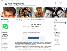 Tablet Screenshot of hairplugsguide.com